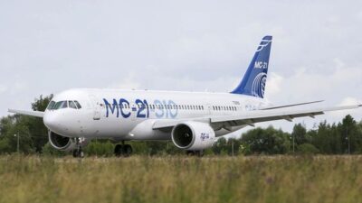 The MC-21-310, the first passenger aircraft made entirely from domestically