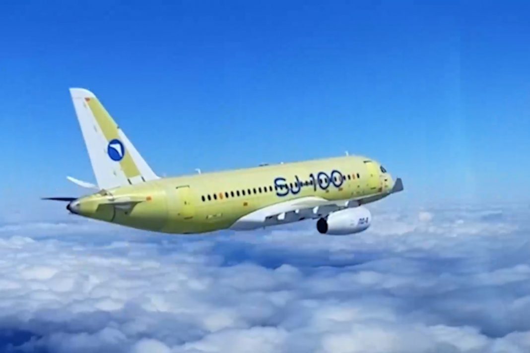 Rusya’da tümüyle ithal ikamesiyle geliştirilen yeni yerli Süperjet SJ-100 yolcu