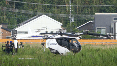 The SkyDrive SD-05, a three-seater electric aircraft, has been conducting