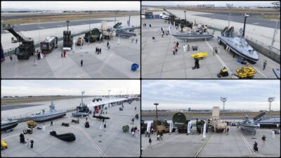 Türkiye'nin hava savunma sistemi Çelik Kubbe'nin ürünleri TEKNOFEST alanında sergileniyor.