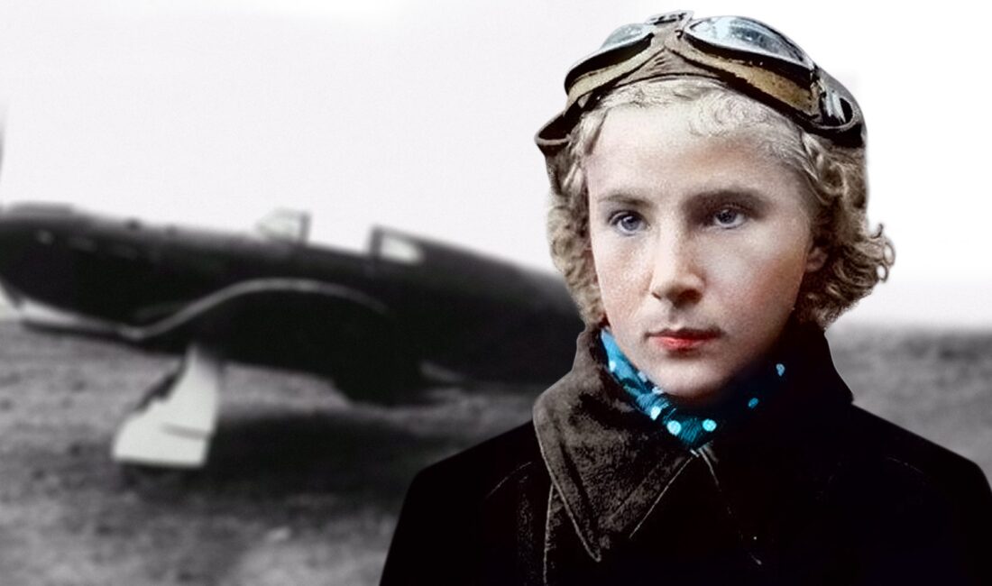 “Stalingrad’ın Beyaz Gülü” lakaplı Sovyet kadın savaş pilotu Lydia Litvyak,