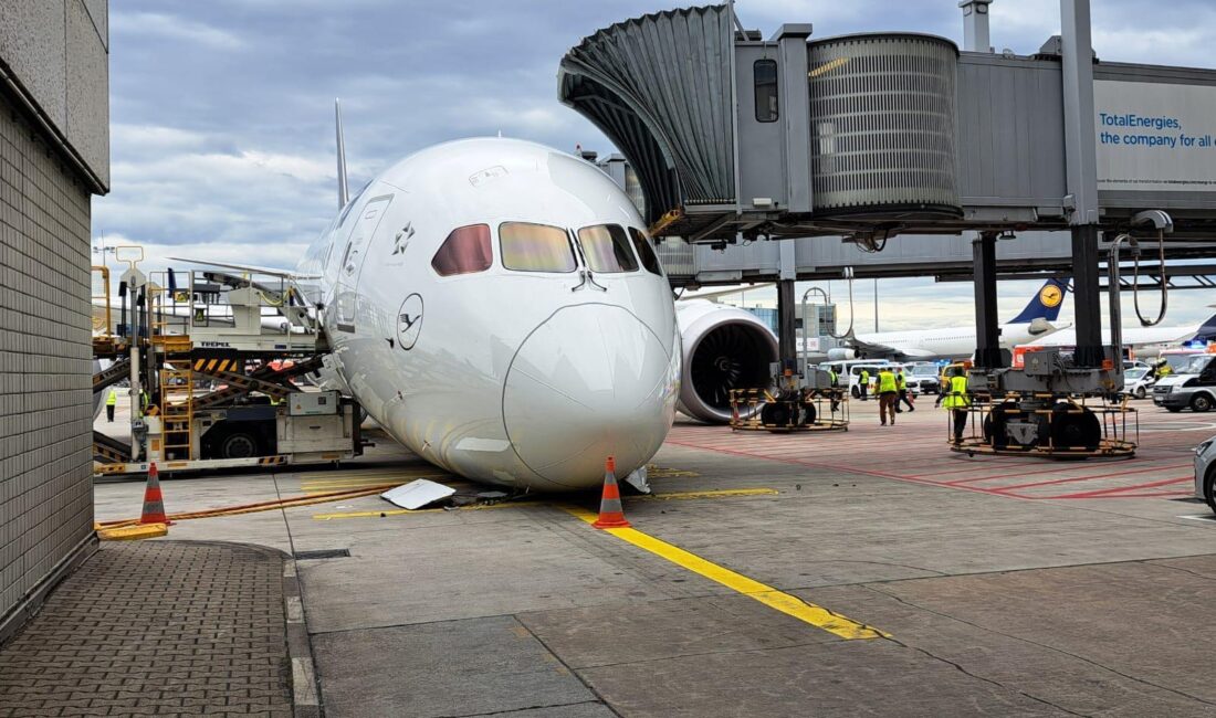 Frankfurt Havalimanı’nda meydana gelen olayda, Alman Lufthansa Havayolları’na ait Boeing