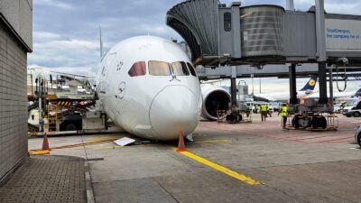 Frankfurt Havalimanı’nda meydana gelen olayda, Alman Lufthansa Havayolları’na ait Boeing