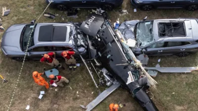 Rio de Janeiro'da orta havada çarpışan helikopterlerden Missouri'de düşen atlama
