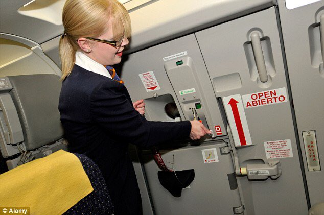 Uçak kapıdan ayrılmadan hemen önce kabin amirinin “Cabin crew, arm