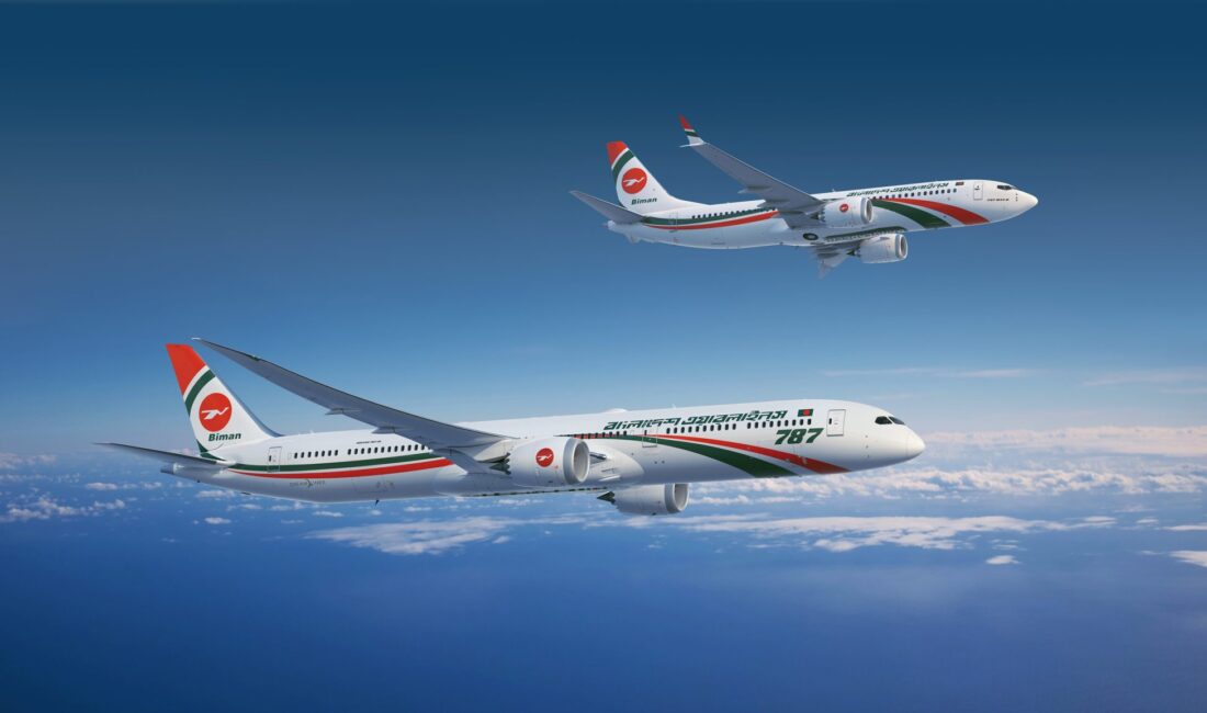 Boeing, Biman Bangladesh Airlines'ın 11 adet 787 Dreamliner ve 737